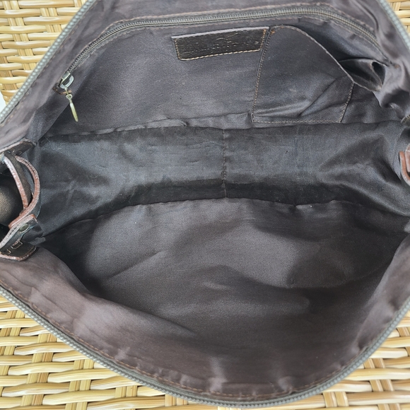 Lamarthe Paris Metallic Brown Small Leather Shoulder Bag Stud Accents - Picture 14 of 16